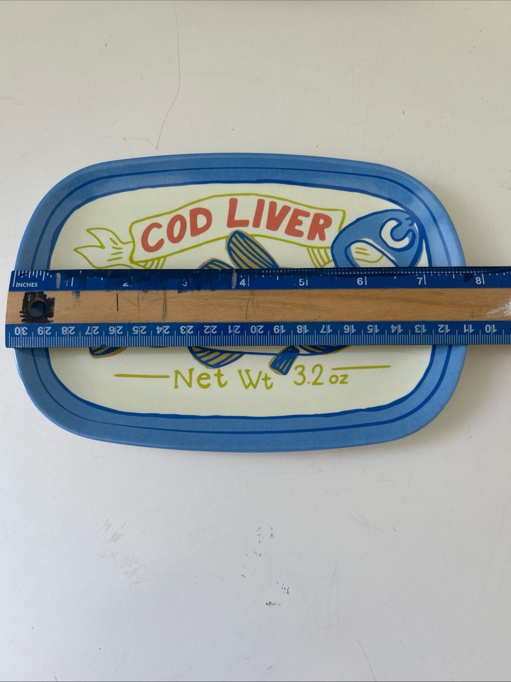 Set of 4 Vintage-Style Sardine & Fish Appetizer Trays Coastal Life Melamine NEW - Picture 10 of 15